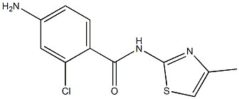 4-amino-2-chloro-N-(4-methyl-1,3-thiazol-2-yl)benzamide Struktur