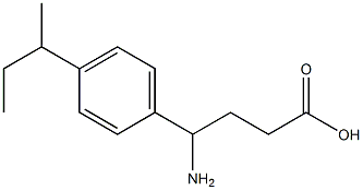 4-amino-4-[4-(butan-2-yl)phenyl]butanoic acid Struktur