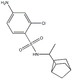 4-amino-N-(1-{bicyclo[2.2.1]heptan-2-yl}ethyl)-2-chlorobenzene-1-sulfonamide Struktur