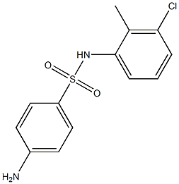 4-amino-N-(3-chloro-2-methylphenyl)benzene-1-sulfonamide Struktur