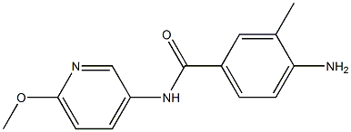 4-amino-N-(6-methoxypyridin-3-yl)-3-methylbenzamide Struktur