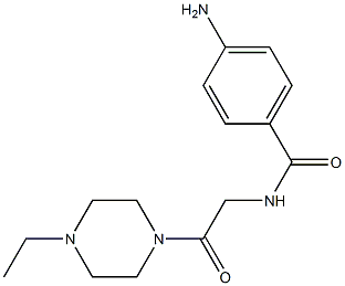 4-amino-N-[2-(4-ethylpiperazin-1-yl)-2-oxoethyl]benzamide Struktur