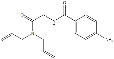 4-amino-N-[2-(diallylamino)-2-oxoethyl]benzamide Struktur