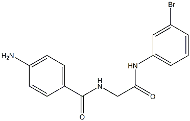 4-amino-N-{2-[(3-bromophenyl)amino]-2-oxoethyl}benzamide Struktur