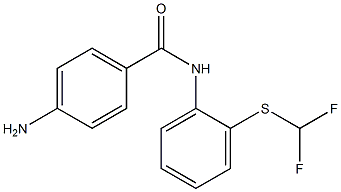 4-amino-N-{2-[(difluoromethyl)sulfanyl]phenyl}benzamide Struktur