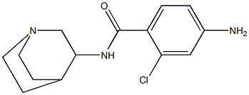 4-amino-N-1-azabicyclo[2.2.2]oct-3-yl-2-chlorobenzamide Struktur