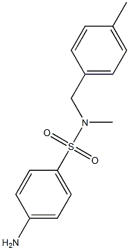 4-amino-N-methyl-N-[(4-methylphenyl)methyl]benzene-1-sulfonamide Struktur