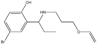 4-bromo-2-(1-{[3-(ethenyloxy)propyl]amino}propyl)phenol Struktur