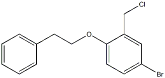 4-bromo-2-(chloromethyl)-1-(2-phenylethoxy)benzene Struktur