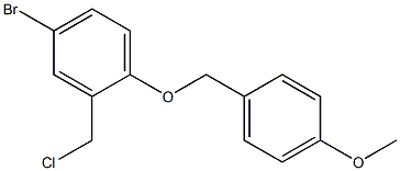 4-bromo-2-(chloromethyl)-1-[(4-methoxyphenyl)methoxy]benzene Struktur