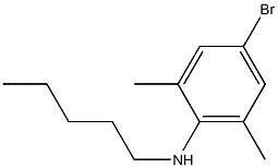 4-bromo-2,6-dimethyl-N-pentylaniline Struktur