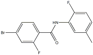 4-bromo-2-fluoro-N-(2-fluoro-5-methylphenyl)benzamide Struktur