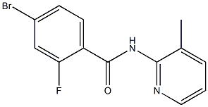 4-bromo-2-fluoro-N-(3-methylpyridin-2-yl)benzamide Struktur