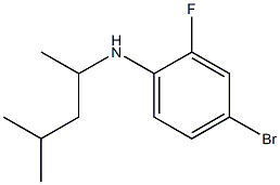 4-bromo-2-fluoro-N-(4-methylpentan-2-yl)aniline Struktur