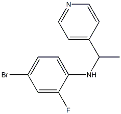 4-bromo-2-fluoro-N-[1-(pyridin-4-yl)ethyl]aniline Struktur