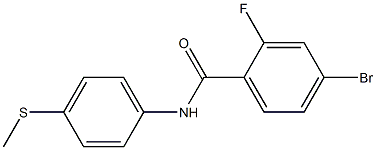 4-bromo-2-fluoro-N-[4-(methylthio)phenyl]benzamide Struktur