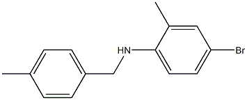 4-bromo-2-methyl-N-[(4-methylphenyl)methyl]aniline Struktur