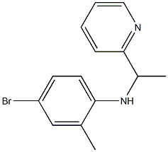 4-bromo-2-methyl-N-[1-(pyridin-2-yl)ethyl]aniline Struktur