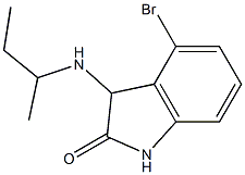 4-bromo-3-(butan-2-ylamino)-2,3-dihydro-1H-indol-2-one Struktur