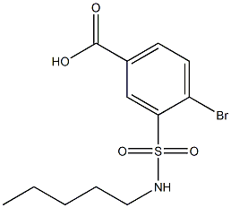 4-bromo-3-(pentylsulfamoyl)benzoic acid Struktur