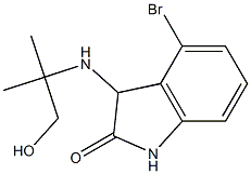 4-bromo-3-[(1-hydroxy-2-methylpropan-2-yl)amino]-2,3-dihydro-1H-indol-2-one Struktur