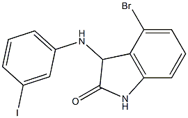 4-bromo-3-[(3-iodophenyl)amino]-2,3-dihydro-1H-indol-2-one Struktur