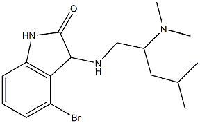 4-bromo-3-{[2-(dimethylamino)-4-methylpentyl]amino}-2,3-dihydro-1H-indol-2-one Struktur