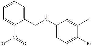 4-bromo-3-methyl-N-[(2-nitrophenyl)methyl]aniline Struktur