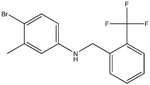 4-bromo-3-methyl-N-{[2-(trifluoromethyl)phenyl]methyl}aniline Struktur