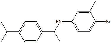 4-bromo-3-methyl-N-{1-[4-(propan-2-yl)phenyl]ethyl}aniline Struktur