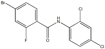 4-bromo-N-(2,4-dichlorophenyl)-2-fluorobenzamide Struktur