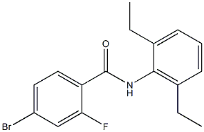 4-bromo-N-(2,6-diethylphenyl)-2-fluorobenzamide Struktur