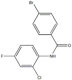 4-bromo-N-(2-chloro-4-fluorophenyl)benzamide Struktur