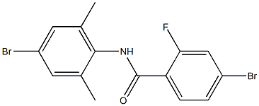 4-bromo-N-(4-bromo-2,6-dimethylphenyl)-2-fluorobenzamide Struktur