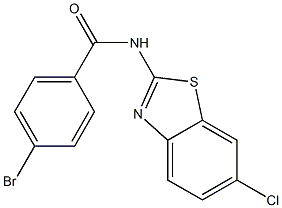 4-bromo-N-(6-chloro-1,3-benzothiazol-2-yl)benzamide Struktur