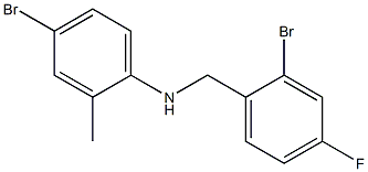 4-bromo-N-[(2-bromo-4-fluorophenyl)methyl]-2-methylaniline Struktur