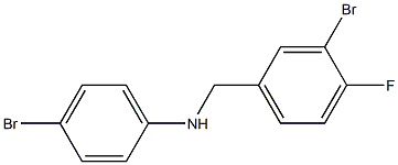 4-bromo-N-[(3-bromo-4-fluorophenyl)methyl]aniline Struktur