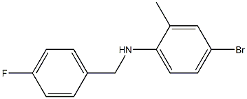 4-bromo-N-[(4-fluorophenyl)methyl]-2-methylaniline Struktur