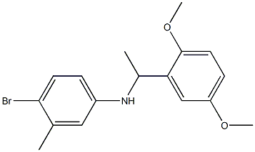 4-bromo-N-[1-(2,5-dimethoxyphenyl)ethyl]-3-methylaniline Struktur