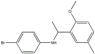 4-bromo-N-[1-(2-methoxy-5-methylphenyl)ethyl]aniline Struktur