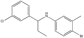 4-bromo-N-[1-(3-chlorophenyl)propyl]-3-methylaniline Struktur