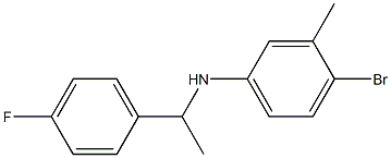 4-bromo-N-[1-(4-fluorophenyl)ethyl]-3-methylaniline Struktur