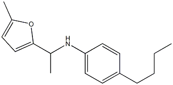 4-butyl-N-[1-(5-methylfuran-2-yl)ethyl]aniline Struktur