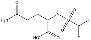 4-carbamoyl-2-(difluoromethane)sulfonamidobutanoic acid Struktur