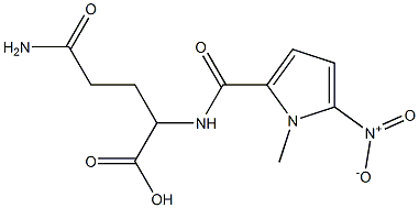 4-carbamoyl-2-[(1-methyl-5-nitro-1H-pyrrol-2-yl)formamido]butanoic acid Struktur