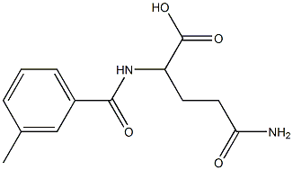 4-carbamoyl-2-[(3-methylphenyl)formamido]butanoic acid Struktur