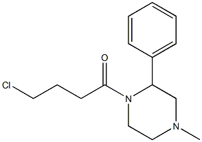 4-chloro-1-(4-methyl-2-phenylpiperazin-1-yl)butan-1-one Struktur