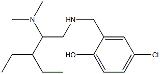 4-chloro-2-({[2-(dimethylamino)-3-ethylpentyl]amino}methyl)phenol Struktur