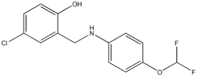 4-chloro-2-({[4-(difluoromethoxy)phenyl]amino}methyl)phenol Struktur