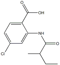 4-chloro-2-(2-methylbutanamido)benzoic acid Struktur